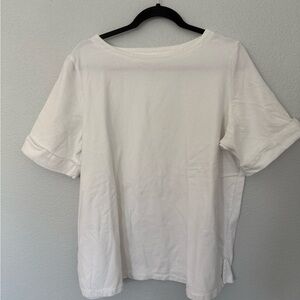 Jessica London White Plus Size T-Shirt Size 14/16